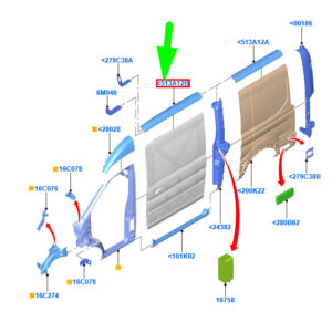 FORD TRANSIT MK4 Front Right Roof Side Rail Assy 1862204 ORIGINAL