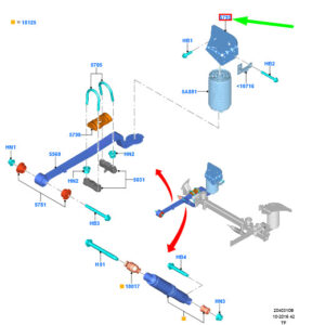 FORD TRANSIT CUSTOM MK1 Rear Left Spring Retainer 2010593 ORIGINAL