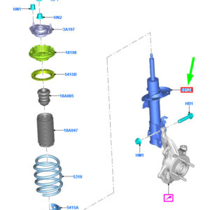 FORD PUMA MK2 Front Right Shock Absorber 2466018 L1TC-18045-CE ORIGINAL