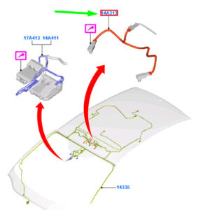 FORD FOCUS MK3 C346 Air Pressure Gauge Wiring 1737566 BV6T-14A313-AA ORIGINAL