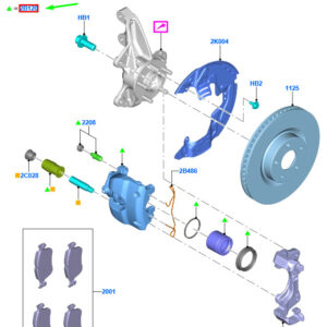 FORD KUGA MK3 Front Left Brake Caliper 2468659 LX61-2B302-CNC ORIGINAL