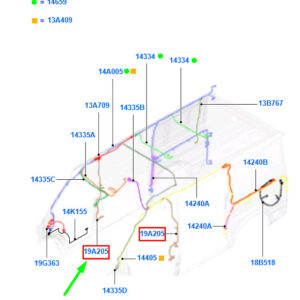FORD TRANSIT MK3 Alarm System Wiring Assy 6C1T-19A205-BG 1532173 ORIGINAL