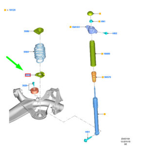 FORD FOCUS MK4 Rear Right Spring Insulator 2475891 JX61-5B718-CEC ORIGINAL