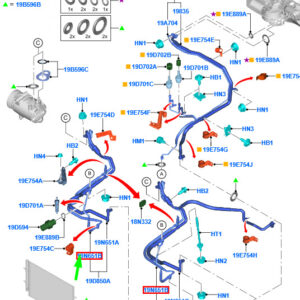 FORD TRANSIT CUSTOM MK1 A/C System Tube 2437314 ORIGINAL