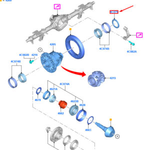 FORD TRANSIT MK4 Rear Differential Driving Gr Brg Shim 1817786 ORIGINAL