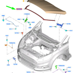 FORD GALAXY MK3 CD390 Front Hood Seal Weathertrip 1921506 NEW GENUNE