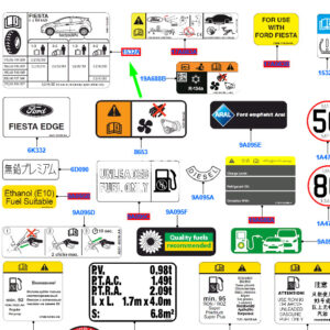FORD FIESTA MK6 Decal C1BB-1532-AB 1822290 ORIGINAL