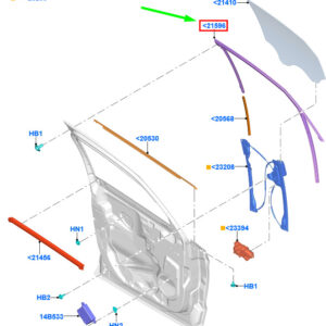 FORD GALAXY MK3 Front Left  Door Glass Run Seal 2258182 ORIGINAL