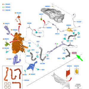 FORD FOCUS MK4 Heater Water Hose 2305807 JX61-8B159-DB ORIGINAL