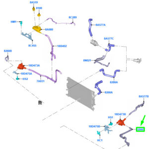 FORD GALAXY MK3 Cooling System Hose Assy 2526031 ORIGINAL