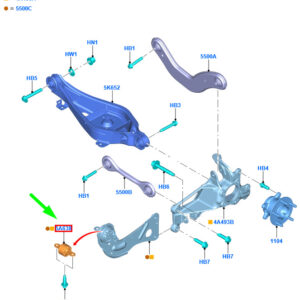 FORD FOCUS MK4 Rear Suspension Arm Bush 2250256 JX61-5K896-BEB ORIGINAL