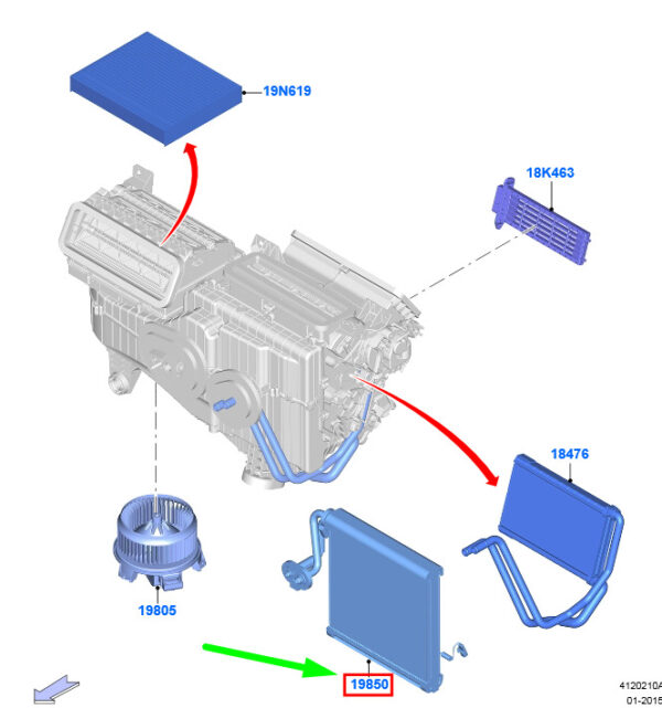 FORD GALAXY MK3 Evaporator Assy LHD 2403365 ORIGINAL