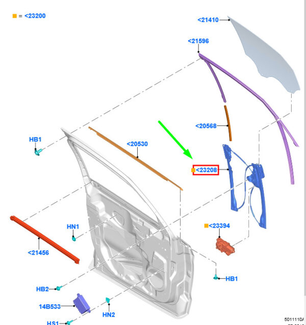 FORD GALAXY MK3 Front Left Door Window Regulator 2345932 ORIGINAL