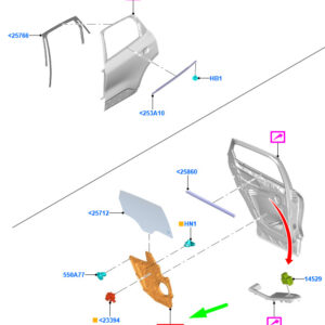 FORD KUGA MK3 Rear Left Door Window Regulator 2549657 ORIGINAL