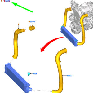 FORD TRANSIT MK4 Intercooler Air Duct Hose GK31-6C646-AF 2469419 ORIGINAL