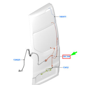 FORD TRANSIT CUSTOM MK1 Rear Left Hinged Loading Door Wire 1918266 ORIGINAL