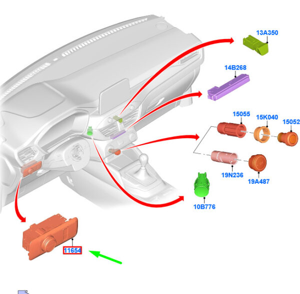 FORD KUGA MK3 Headlight Switch Assy 2664761 ORIGINAL