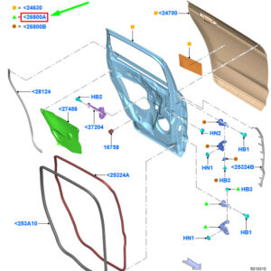 FORD GALAXY MK3 CD390 Rear Left Door Lower Hinge 1879342 ORIGINAL