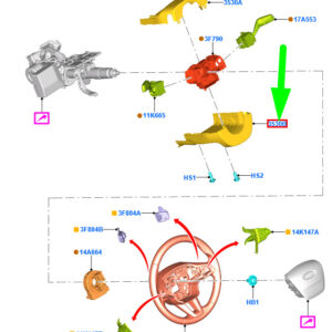 FORD ECOSPORT MK2 BK Steering Column Lower Shroud Assy 2207638 ORIGINAL
