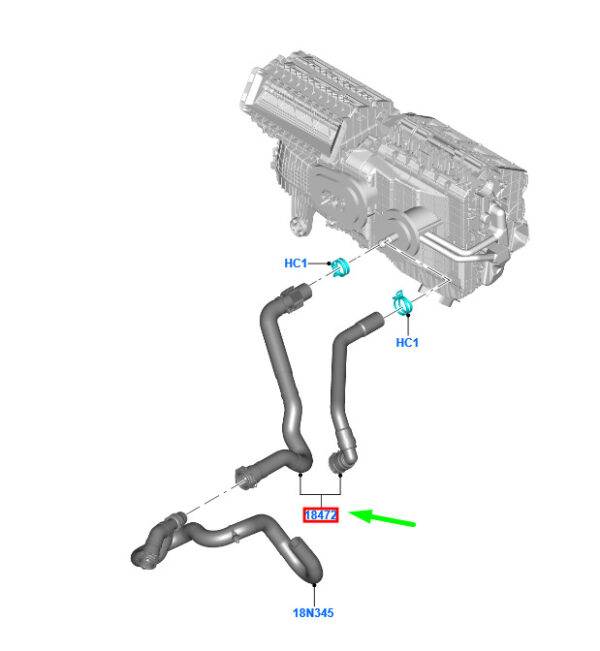 FORD KUGA MK3 Heater Water Hose 2518633 ORIGINAL