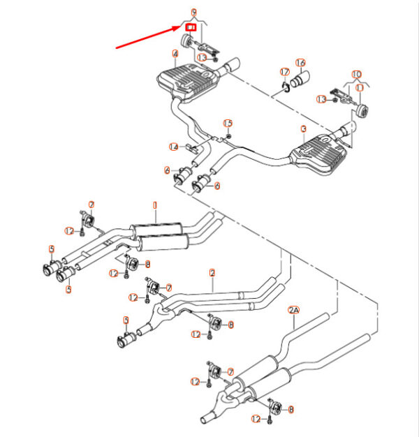 AUDI A6 C6 Exhaust System Holder 4F0253147 ORIGINAL - Image 4