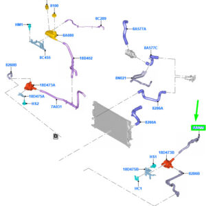 FORD GALAXY MK3 Cooling System Hose Assy 2515435 ORIGINAL