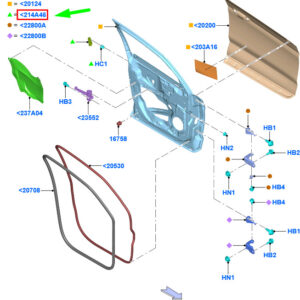 FORD GALAXY MK3 CD390 Front Right Door Spacer 1891126 ORIGINAL