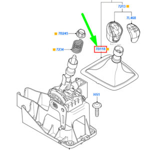 FORD FOCUS MK2 Gear Change Lever Gaiter 1603119 7M5R-7P002-CBB ORIGINAL