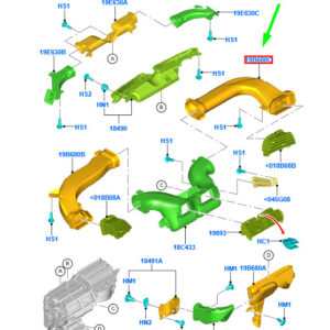 FORD MONDEO MK5 Heater Outlet Right Duct LHD 5305914 DS73-19B680-AE ORIGINAL