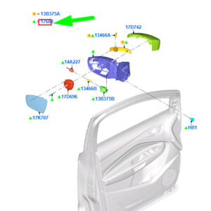 FORD KUGA MK2 C520 Front Left Side Door Mirror LHD 2326051 ORIGINAL