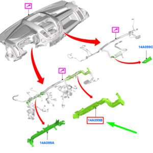 FORD TRANSIT MK4 Wiring Cover Shield RHD 1797329 BK2T-14A390-YB ORIGINAL
