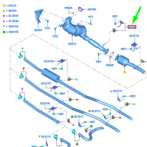 FORD TRANSIT MK4 Catalyst Converter Lower Mount Bracket 2026388 ORIGINAL