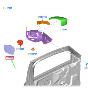 FORD GALAXY MK3 Front Left Door Mirror Glass LHD 2428239 ORIGINAL