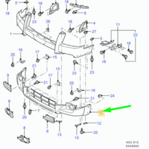 FORD RANGER MK2 Front Bumper Bar Lower Moulding 1449980 ORIGINAL
