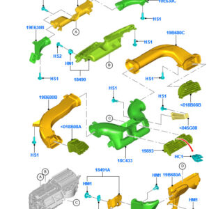 FORD MONDEO MK5 Heater Outlet Duct LHD DS73-18C299-AD 5267449 ORIGINAL
