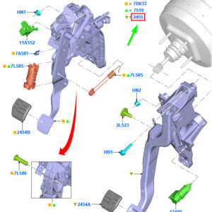 FORD GALAXY MK3 Brake Pedal RHD 2105039 ORIGINAL