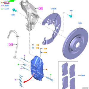 FORD FOCUS MK3 C346 Front Left Brake Caliper 1937409 G1FY-2B302-BA ORIGINAL