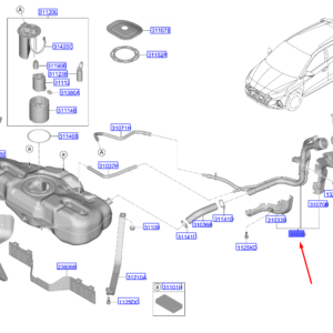 HYUNDAI i20 MK3 Fuel Tank Filler Pipe 31030Q0000 ORIGINAL