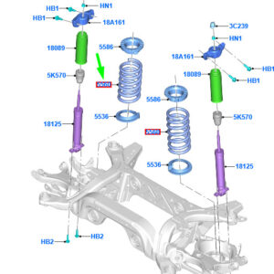 FORD MUSTANG MK6 Rear Coil Spring 2146554 ORIGINAL