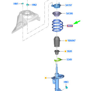 FORD MUSTANG MK6 Front Coil Spring 2409628 ORIGINAL