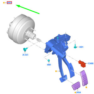 FORD MUSTANG MK6 Brake Pedal RHD 2021646 ORIGINAL
