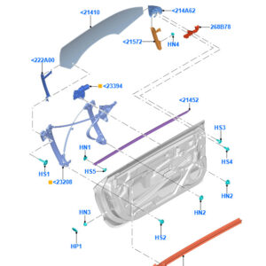 FORD MUSTANG MK6 Convertible Front Left Window Regulator 2052056 ORIGINAL