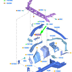 FORD MUSTANG MK6 Front Right Fender Bracket 5251961 FR3B-16D156-AA ORIGINAL