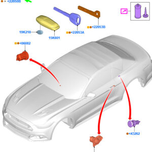 FORD MUSTANG MK6 Vehicle Lock Set RHD 2051268 ORIGINAL