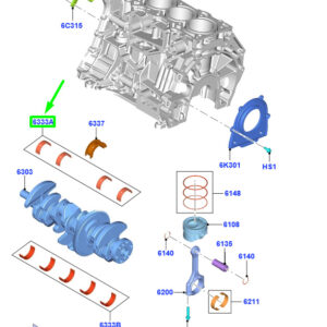 FORD MUSTANG MK6 Crankshaft Main Upper Bearing 1558103 ORIGINAL