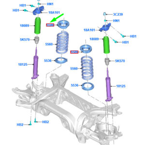 FORD MUSTANG MK6 Rear Spring Upper Rubber Pad 2146567 ORIGINAL
