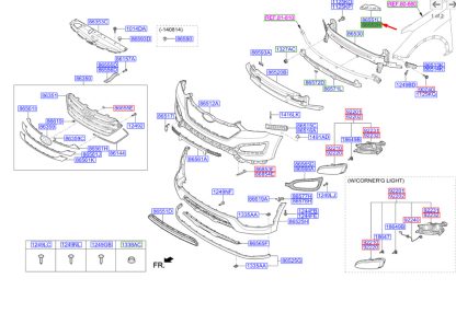 HYUNDAI SANTA FÉ MK3 DM Front Right Upper Bumper Bracket 865522W000 ORIGINAL - Image 5