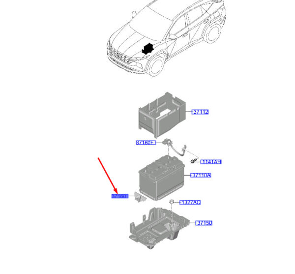HYUNDAI TUCSON NX4 MK4 Battery Clamp 371602V000 ORIGINAL - Image 3