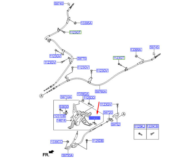 HYUNDAI SANTA FÉ MK3 DM Parking Brake Pedal Pad 597112P000 ORIGINAL - Image 2