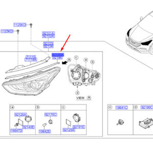 HYUNDAI SANTA FÉ MK3 DM Front Left Headlamp Strip 921702W600 ORIGINAL